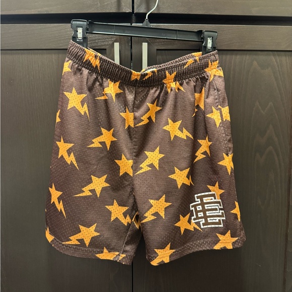 Eric Emanuel Other - Eric Emanuel Brown Star Patterned Men's Mesh Shorts